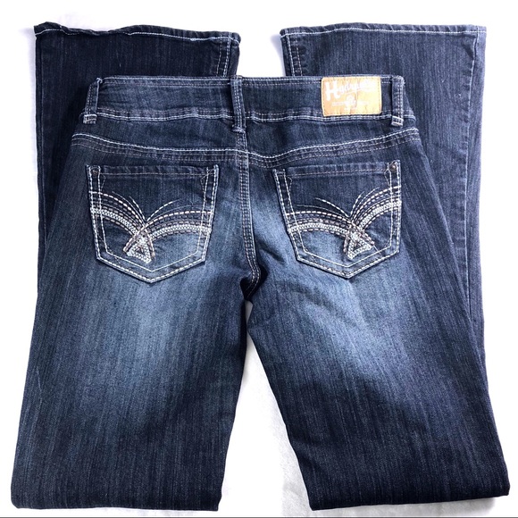 Hydraulic Dark Wash Metro Flare Leg Jeans - Picture 5 of 8